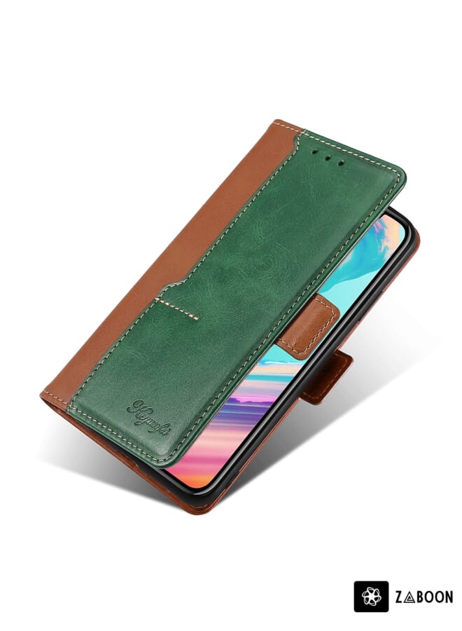 Zaboon Protective Case For Nokia C21 Contrast Color Side Buckle Leather - Image 3