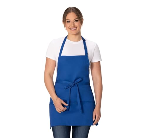 Chef Works Unisex Three Pocket Apron Royal One Size - Image 1