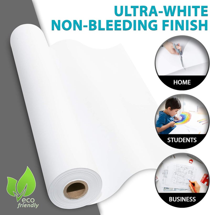 Creative Paper Co Made in USA White Kraft Paper Wide Jumbo Roll 30" x 1200" (100ft) Ideal for Gift Wrapping, Art &Craft, Postal, Packing Shipping, Floor Protection, Dunnage, Table Runner, 100% Recyclable Material - Image 3