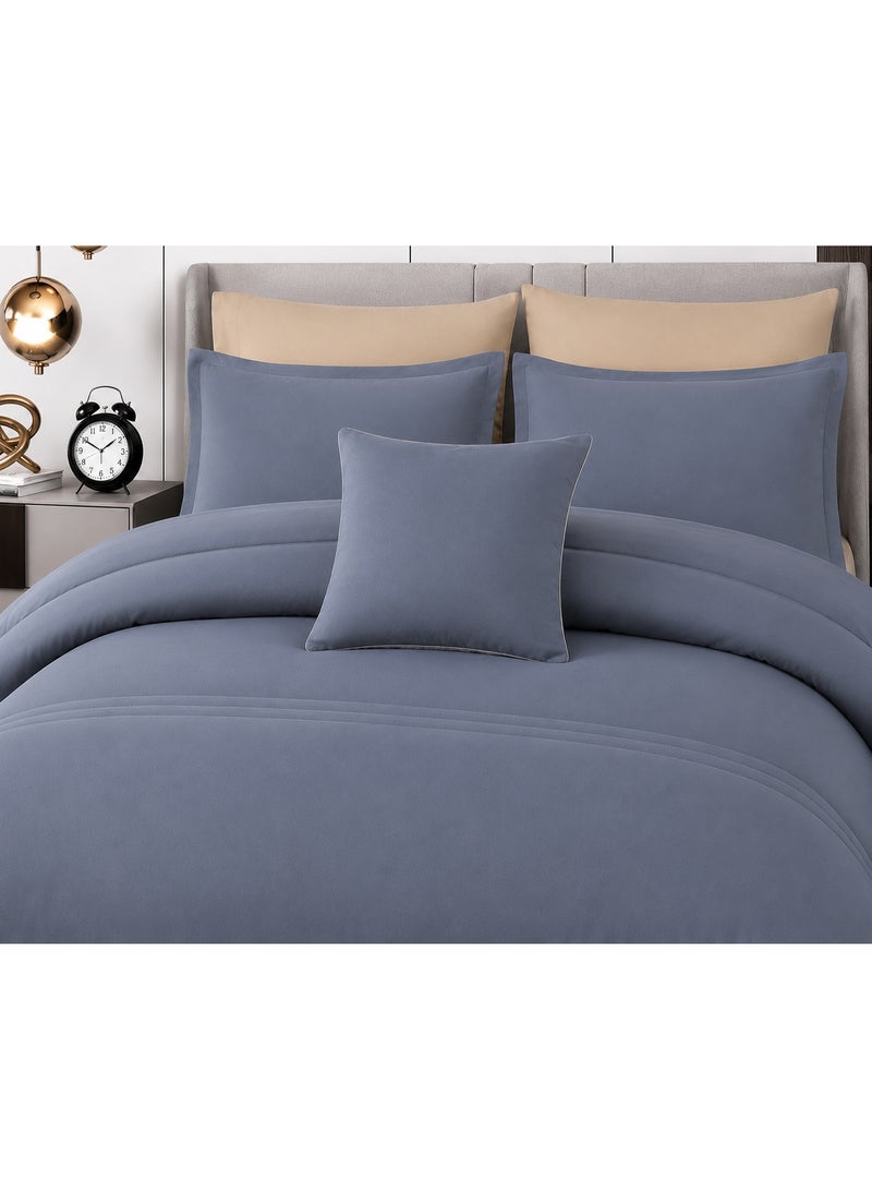 Luxury 8-Piece Comforter Set – King Size, Microfiber Fabric, – Fits 200x200 cm size bed, soft 100 GSM filling - Image 4