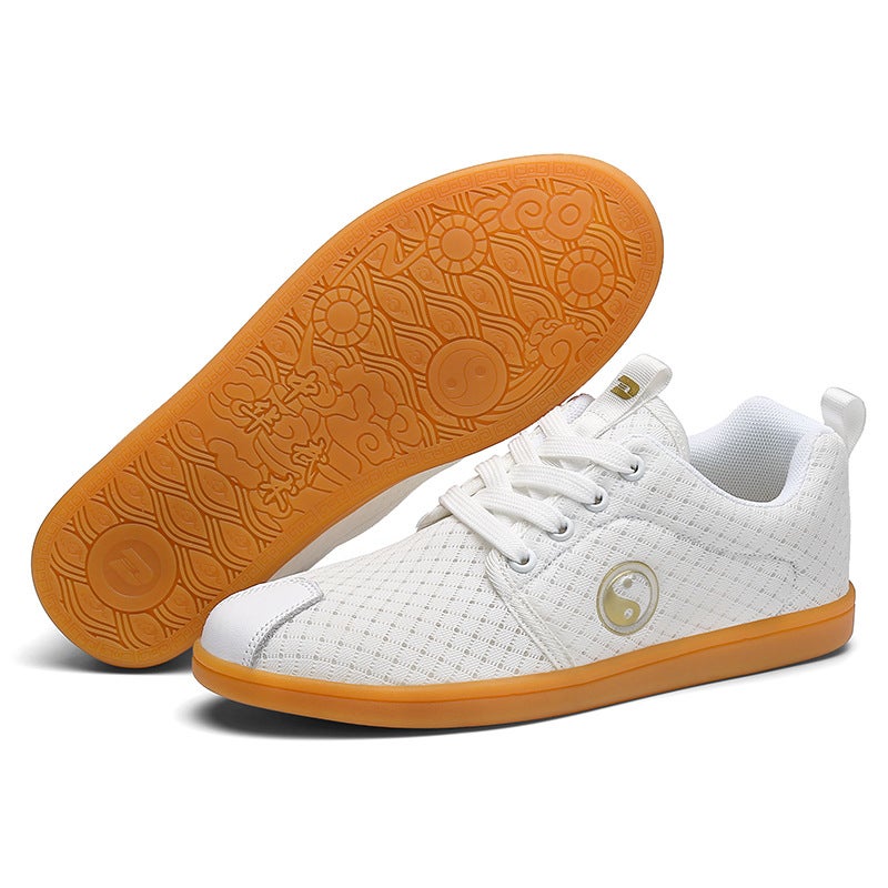 Generic Summer Breathable Tai Chi Shoes Mesh Cloth Shoes Mens Martial Arts Shoes Tai Chi Practice Shoes Womens Training Shoes Kung Fu T8202 white