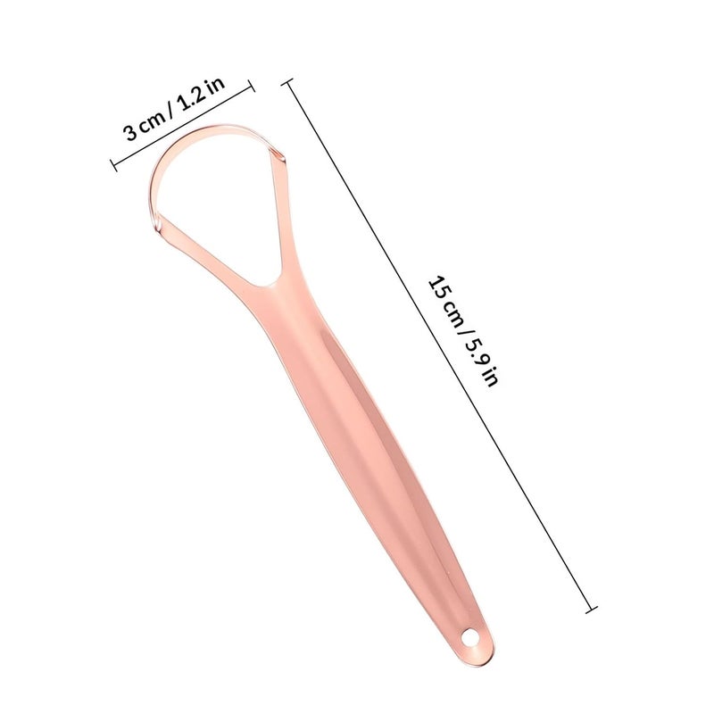 Vaguelly Gold Stainless Steel Scraper Set with U-shaped Brush and Aluminum Case, Large Size Oral Cleaner for Adults to Reduce Bad Breath and Maintain Daily Oral Hygiene - Image 2