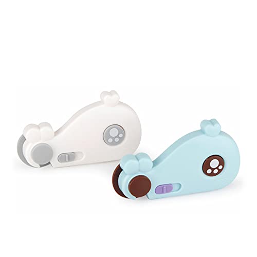 KPNG Cute Whale Child Safety Drawer Lock Cabinet Locks Baby Proofing Latches, Baby Proofing Cabinet Latch for Drawer (Color White & Blue) (2 Piece) - Image 1