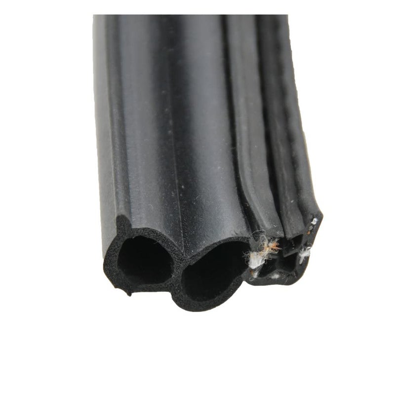 AP Products 01212137 018181BB Slide Double Bulb Seal with SlideOn Clip Black 15 Inch x 34 Inch x 25 Foot