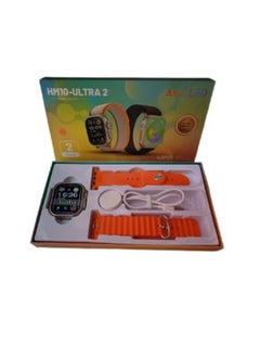 Generic HM10-ULTRA 2 Smart Watch AMOLED Screen With 2 Straps - Orange  - Image 1