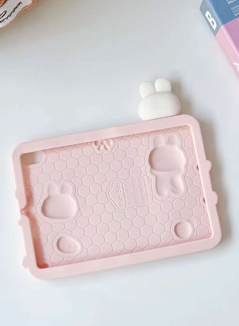 Digipace Kids Case for iPad Air 11 Inch 2025, Portable Handle Stand, Kids Friendly Soft Silicone Adjustable Stand Shockproof Cover for  iPad Air 11 Inch 2025 (Pink) - Image 3