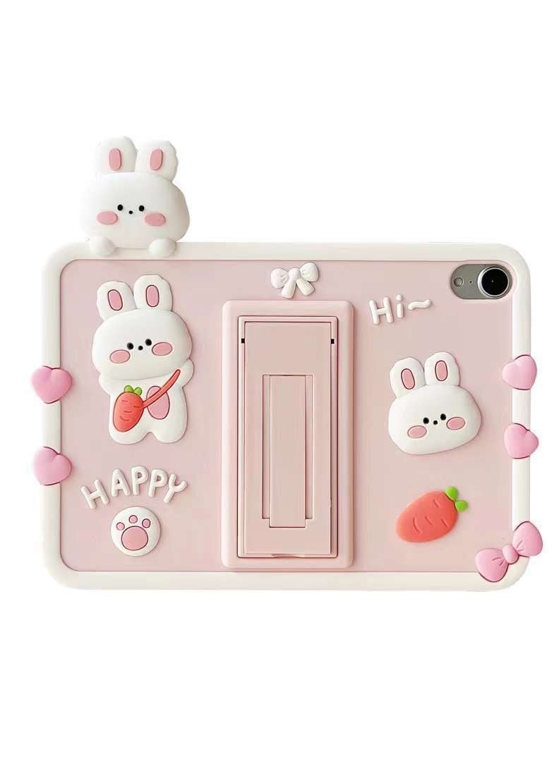 Digipace Kids Case for iPad Air 11 Inch 2025, Portable Handle Stand, Kids Friendly Soft Silicone Adjustable Stand Shockproof Cover for  iPad Air 11 Inch 2025 (Pink) - Image 5