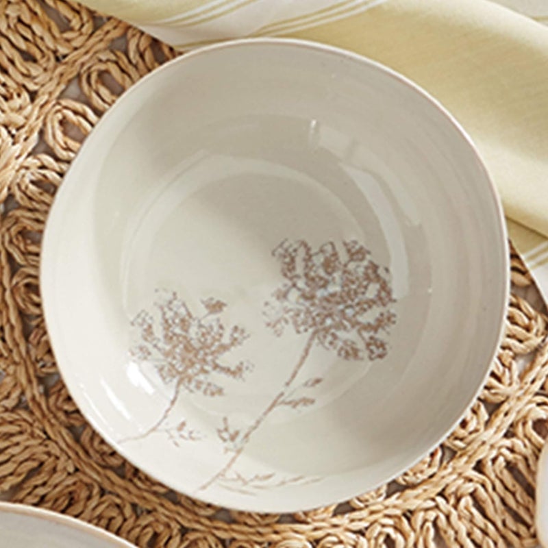 tag TAG Wild Flower Bowl Medium Dinnerware Serving Dish Ivory  - Image 1