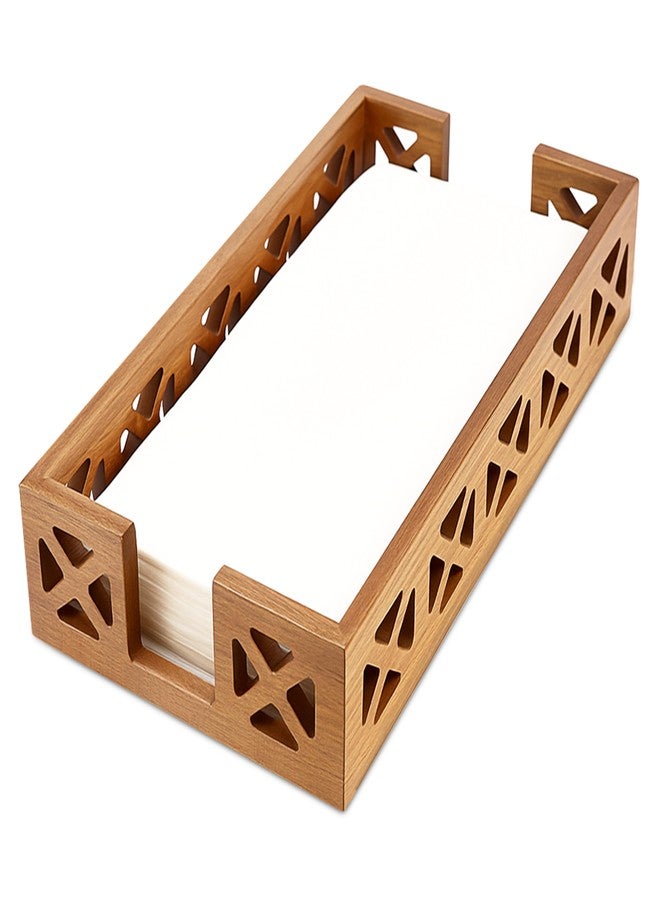 Renawe Acacia Wood Paper Towel Holder for Bathroom Counter Decor Trays Table Napkin holder Farmhouse Guest Towel Holder Disposable Hand Towels Tray Bathroom Wooden Kitchen Napkin Holder - Image 1