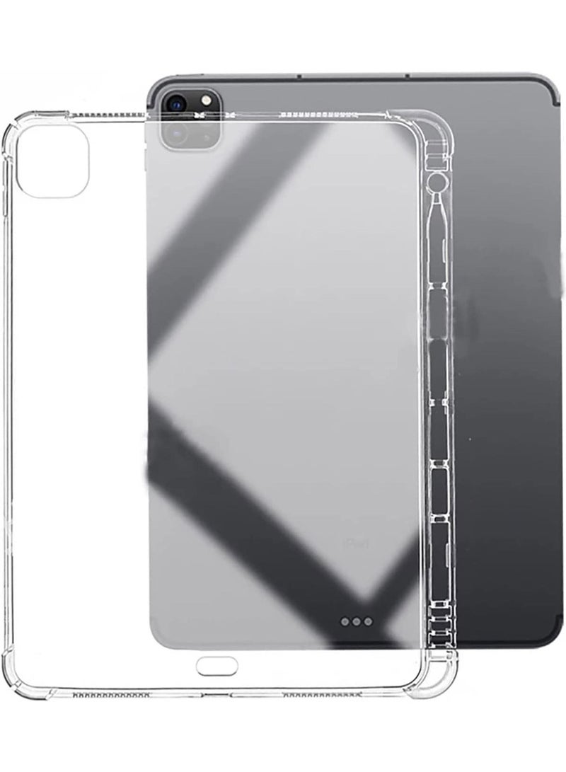 روك بو متوافق مع آي باد برو 11 بوصة الهاتف المحمول حالة 2022 / 2021 / 202 / 2018 حالة شفافة تبو لينة المضادة للاصطدام تنطبق على باد برو 11 بوصة الجيل الرابع 2022 / 2021 الجيل الثالث شفافة حامل - Image 2