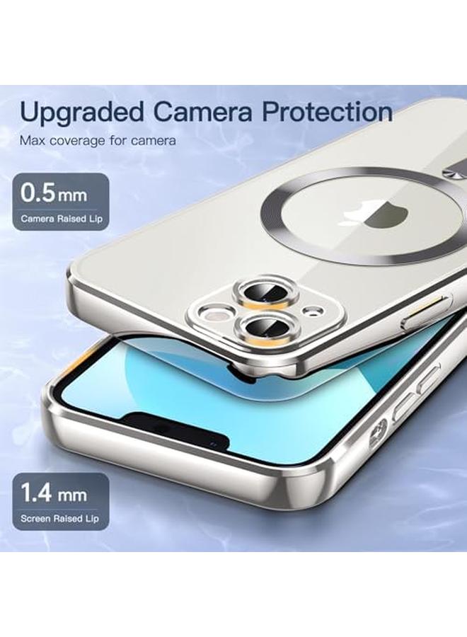 جي تيك جراب شفاف ناعم لهاتف iPhone 13 مقاس 6.1 بوصة حماية كاملة لعدسة الكاميرا متوافقة مع شحن Magsafe اللاسلكي، غطاء هاتف TPU مطلي بالكهرباء مقاوم للصدمات Starlight - Image 4