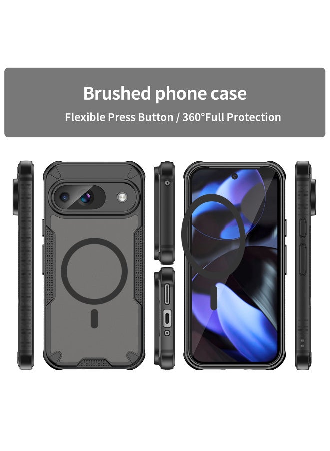 غطاء حمايه لهاتف جوجل بيكسل 9 جراب ارمور مغناطيسي ياتي بحواف مرتفعة حول الشاشة وعدسة الكاميرا تساعد على منع الخدوش - اسود - Image 3