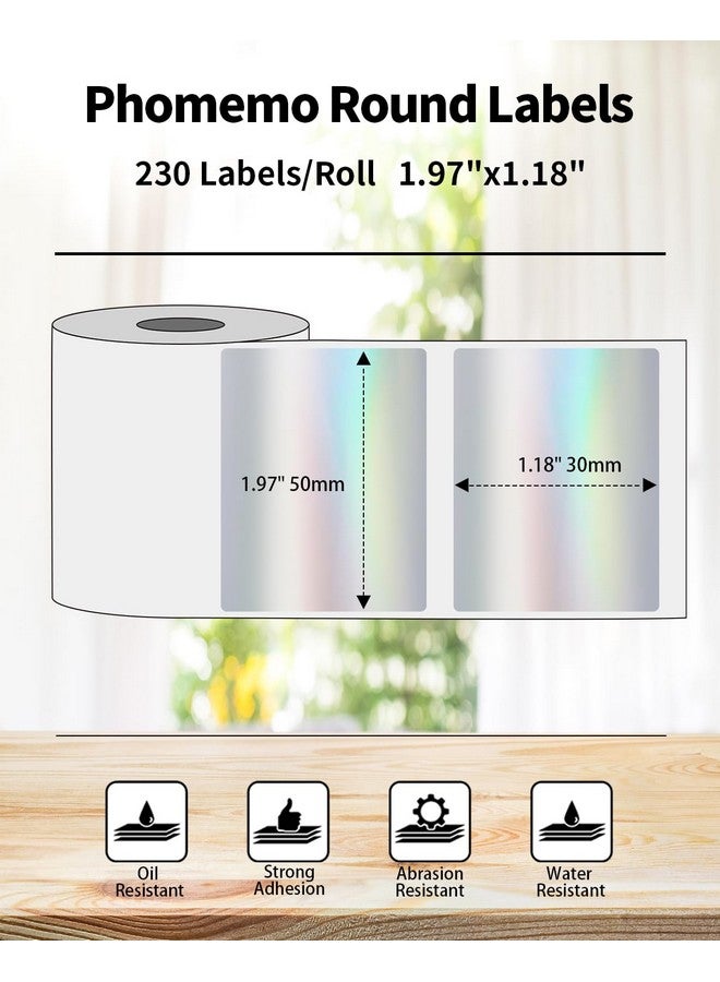 phomemo Thermal Labels Gradual Thermal Color Stickers1.96'' X 1.18'' Selfadhesuve Multipurpose Labels For Diy Barcodeaddressgift Tagscompatible With M220 M110 M120 M221 M200 Label Maker Printer - Image 5