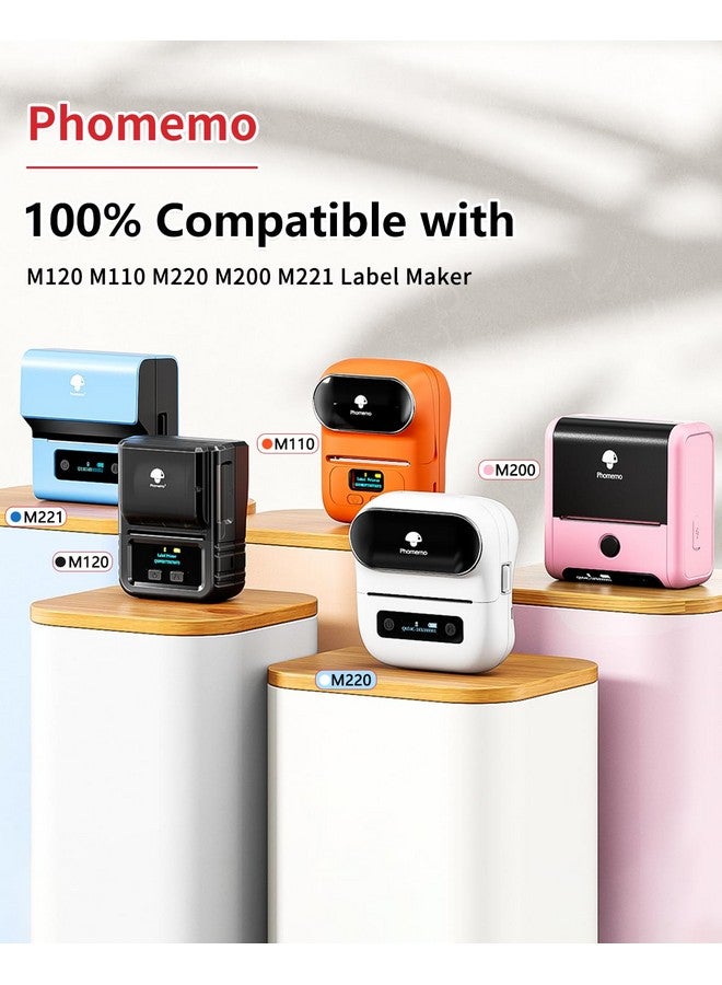 phomemo Thermal Labels Gradual Thermal Color Stickers1.96'' X 1.18'' Selfadhesuve Multipurpose Labels For Diy Barcodeaddressgift Tagscompatible With M220 M110 M120 M221 M200 Label Maker Printer - Image 2