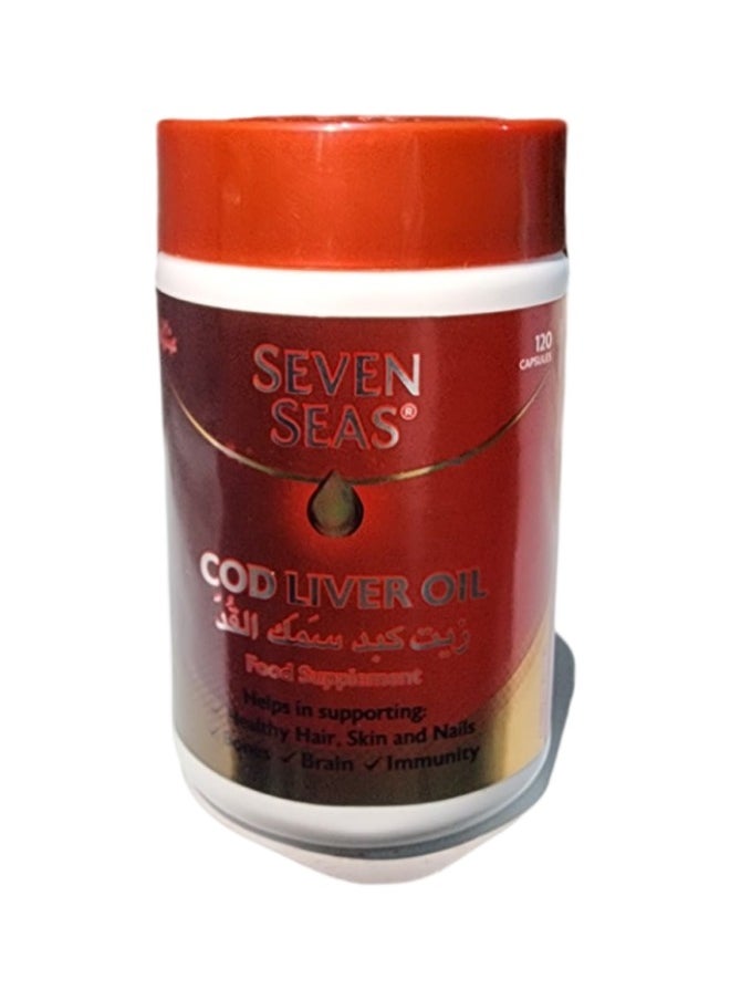 Seven Seas - Dietary supplement with cod liver oil - 120 capsules - Image 1