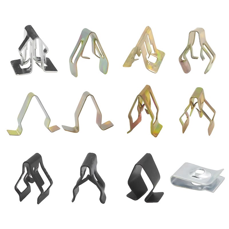 BESULEN Car Dashboard Trim Clips, 240pcs 12 Sizes Dashboard Trim Fixing Rivets Metal Retainer, Automotive Trim Moulding Fastener Clips, Metal Dash Retainer Clips Replacement for Most Cars - Image 5