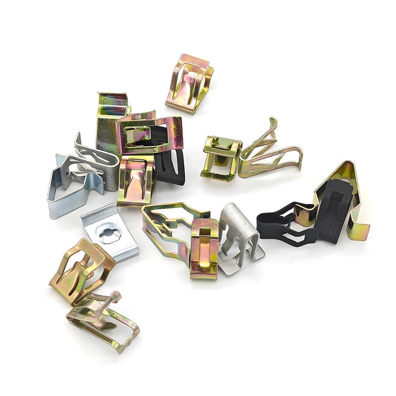 BESULEN Car Dashboard Trim Clips, 240pcs 12 Sizes Dashboard Trim Fixing Rivets Metal Retainer, Automotive Trim Moulding Fastener Clips, Metal Dash Retainer Clips Replacement for Most Cars - Image 3