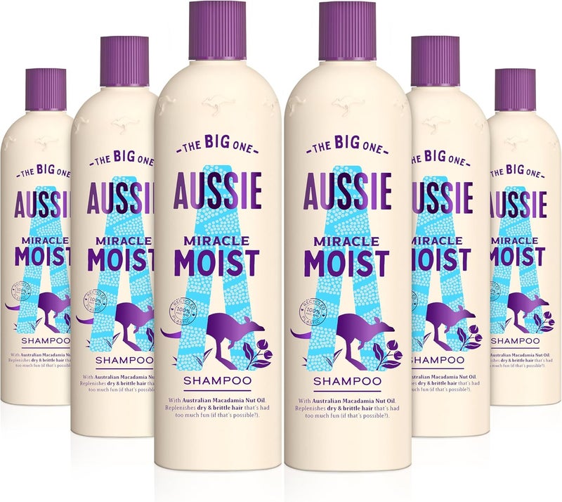 Aussie Miracle Moist Shampoo 500 ml Pack of 6