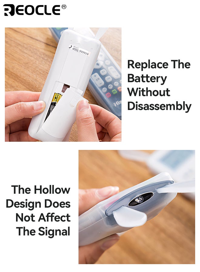 REOCLE 4pcs Transparent Remote Control Cover for TV AC Dust Proof Protective Sheath Sleeve Cartoon Rabbit Ear Design No Electricity Needed Durable Lightweight Non-slip Easy Grip - Image 5