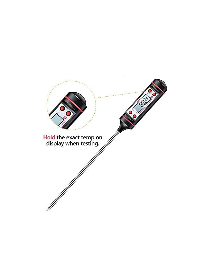 بروماس ميزان حرارة اللحوم مع قراءة فورية، شاشة LCD، وظيفة التثبيت - Image 2
