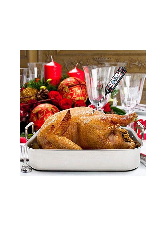 بروماس ميزان حرارة اللحوم مع قراءة فورية، شاشة LCD، وظيفة التثبيت - Image 3