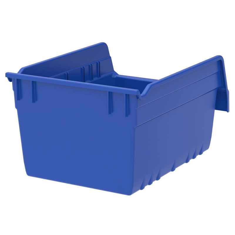 Akro-Mils 30080 Plastic Nesting ShelfMax Storage Bin Box, (12-Inch x 8-Inch x 6-Inch), Blue, (8-Pack) - Image 2