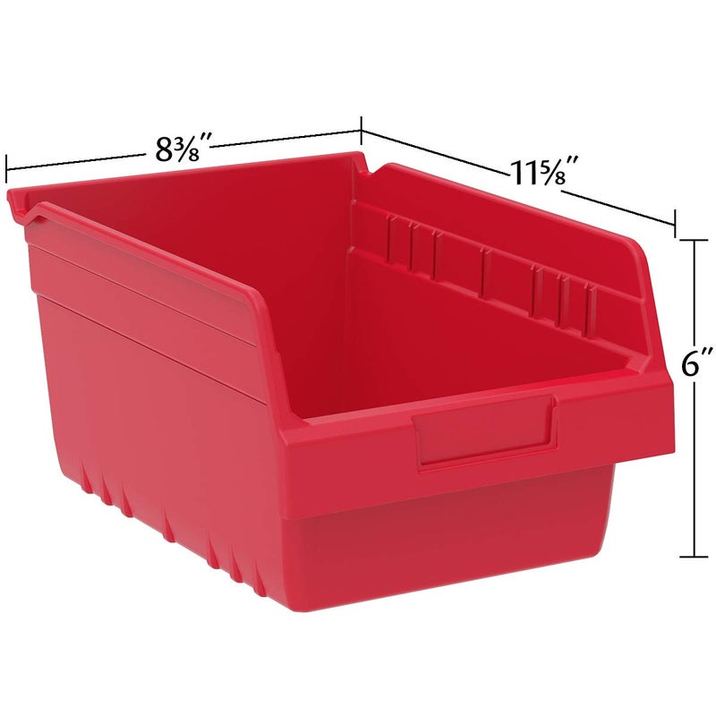 Akro-Mils 30080 Plastic Nesting ShelfMax Storage Bin Box, (12-Inch x 8-Inch x 6-Inch), Blue, (8-Pack) - Image 4