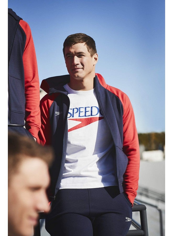 speedo Speedo Unisexadult Tshirt Long Sleeve Crew Neck Vintagenew Speedo Navysmall  - Image 3