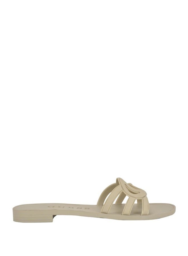 GUESS صندل إليهو المسطح للنساء، عاجي 150، 36.5 EU - Image 3