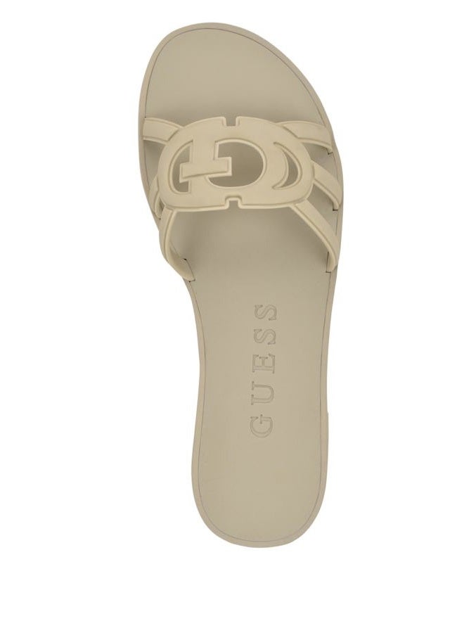 GUESS صندل إليهو المسطح للنساء، عاجي 150، 36.5 EU - Image 5