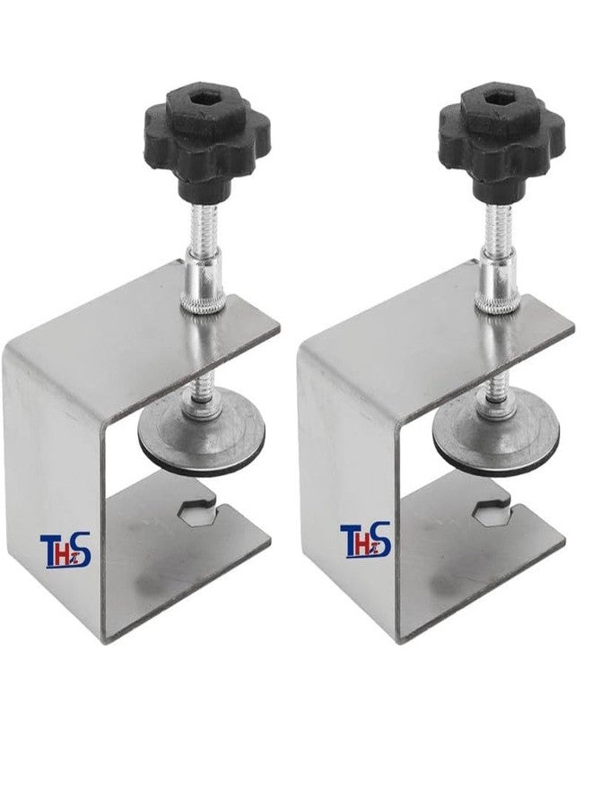 THS 2pcs Cabinet Drawer Front Installation Clamps, Heavy Duty Cabinet Installation Tools, C Clamp Universal Jig Cabinet Tool, Front Drawer Woodworking Clamps for Easy, Fast - Image 1