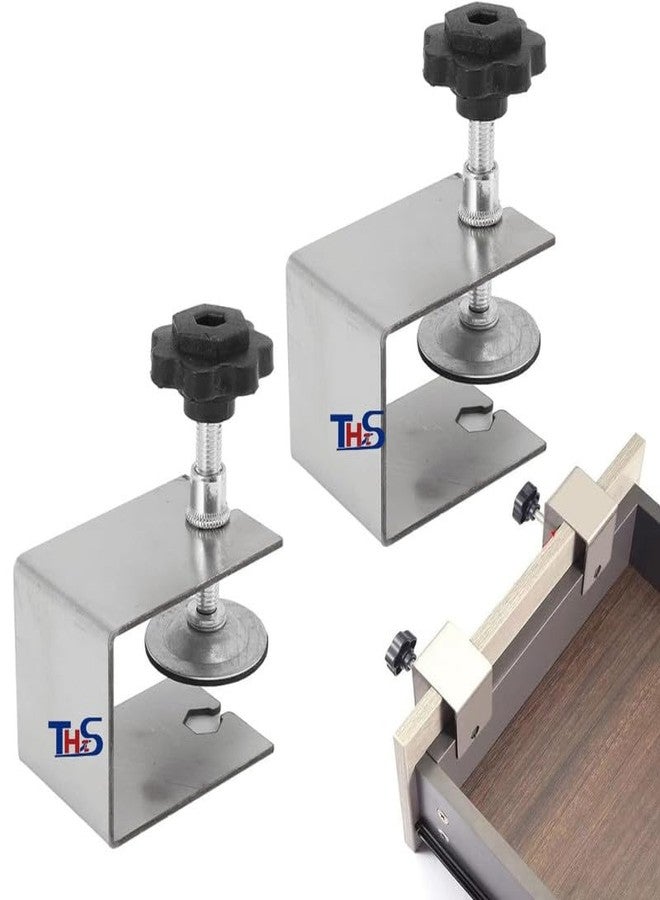 THS 2pcs Cabinet Drawer Front Installation Clamps, Heavy Duty Cabinet Installation Tools, C Clamp Universal Jig Cabinet Tool, Front Drawer Woodworking Clamps for Easy, Fast - Image 5