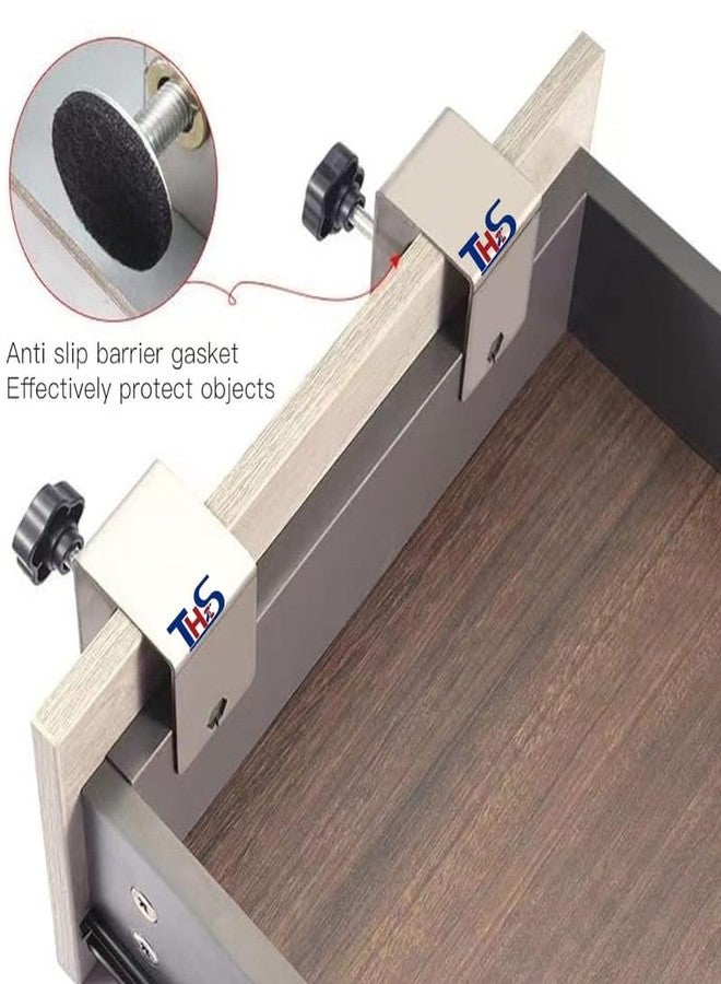 THS 2pcs Cabinet Drawer Front Installation Clamps, Heavy Duty Cabinet Installation Tools, C Clamp Universal Jig Cabinet Tool, Front Drawer Woodworking Clamps for Easy, Fast - Image 4