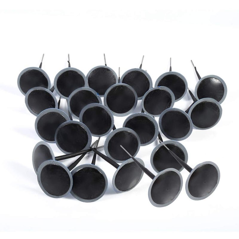 Generic Nikou Mushroom, 24Pcs Auto Tubeless Patch Gum Tyre Puncture Repair Wired 6mm Mushroom Patch for Car Motorcycle Electric Vehicle Tire Repair Tool  - Image 1