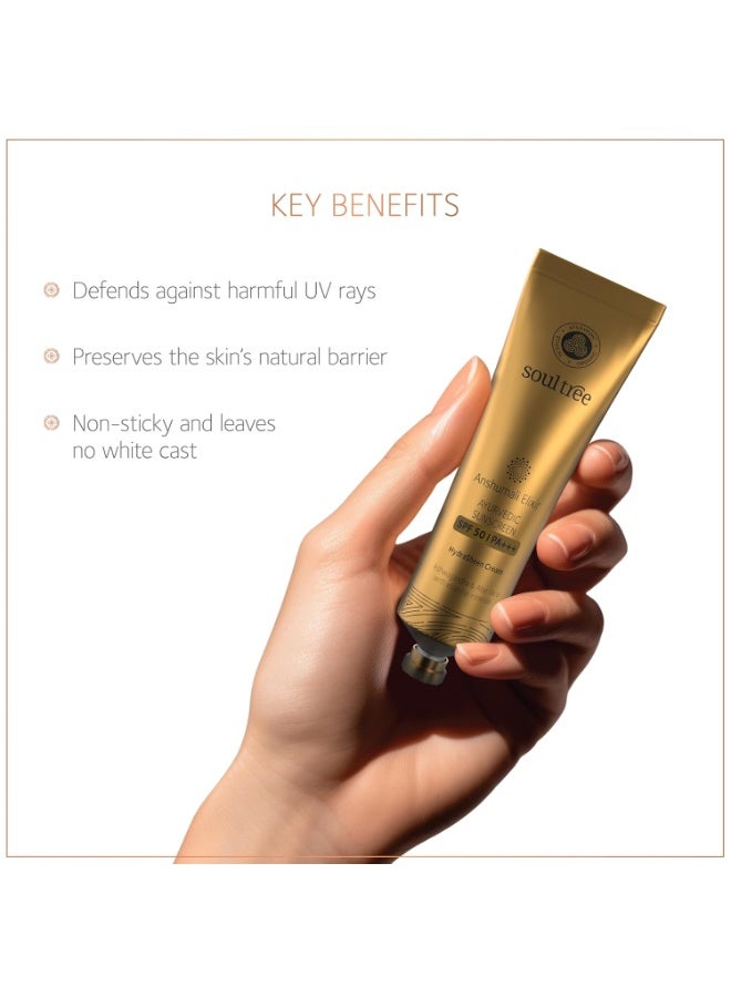 SoulTree Anshumali Elixir Ayurvedic Sunscreen SPF 50 | PA+++ - 50gm - Image 3