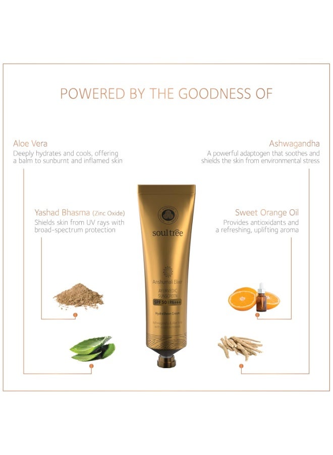 SoulTree Anshumali Elixir Ayurvedic Sunscreen SPF 50 | PA+++ - 50gm - Image 4