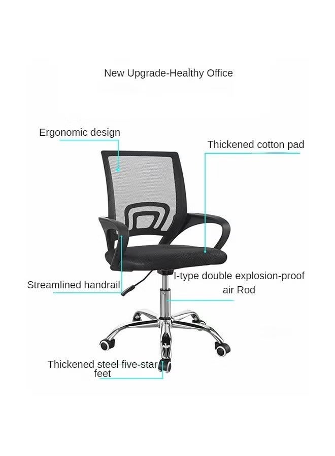 general Premium Mesh Office Staff Chair: Ergonomic Design, Advance Lumbar Support, Tilt Mechanism, and Grey PU Wheels - Elevate Your Workspace Comfort | The Perfect Office, Desk, or Work Chair - Image 4