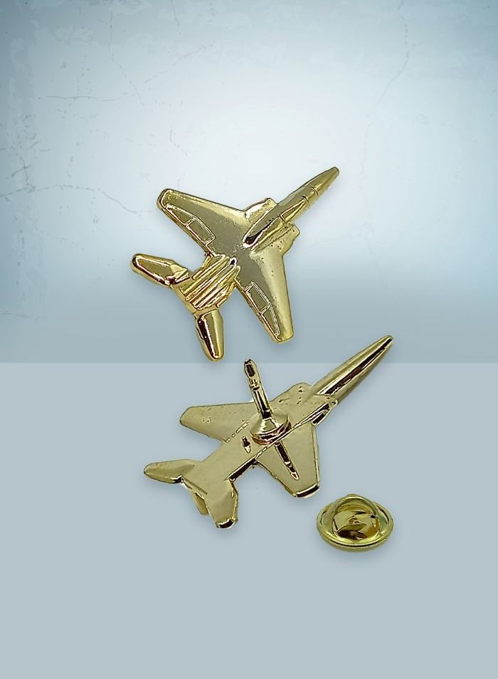 Fighter Gifts F15 Eagle Small Pin Gold - Image 2