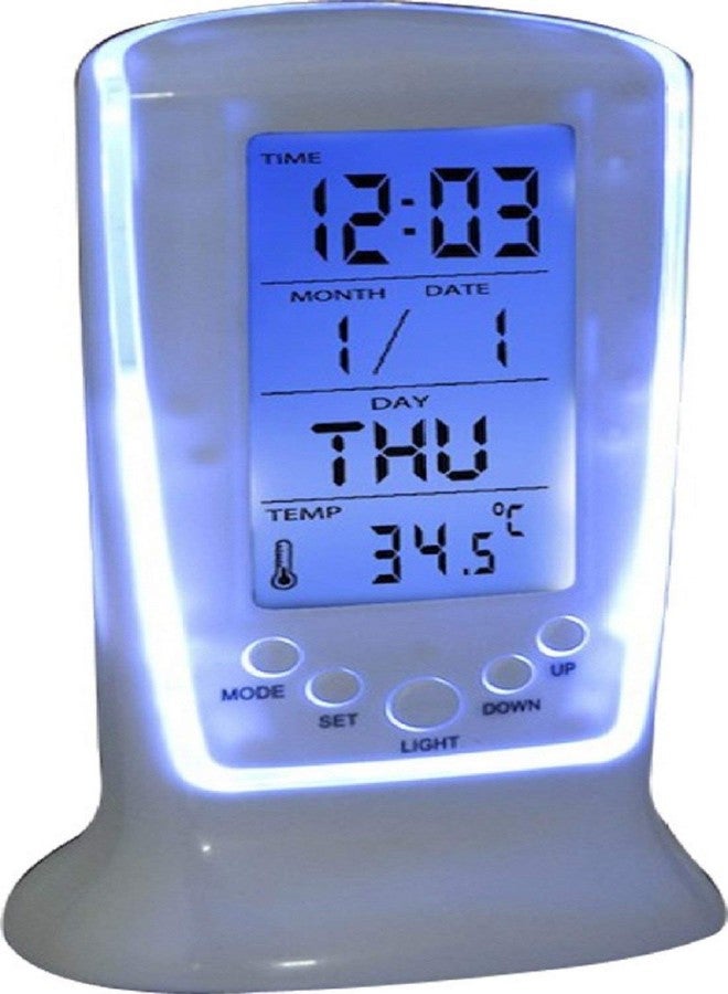 Mantavya Plastic Digital Clock (White) - Image 5