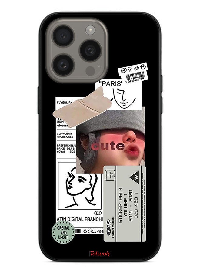 Tolwak Apple iPhone 15 Pro Protective Case Cover Cute Sticker - Image 2