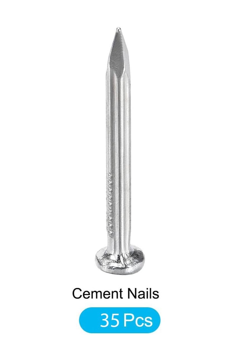 كرافت ماجيك جميع المسامير الأسمنتية (3 × 30 مم) - 35 قطعة، مسامير من الفولاذ الكربوني لصيانة المنزل وأعمال النجارة المنزلية - Image 3