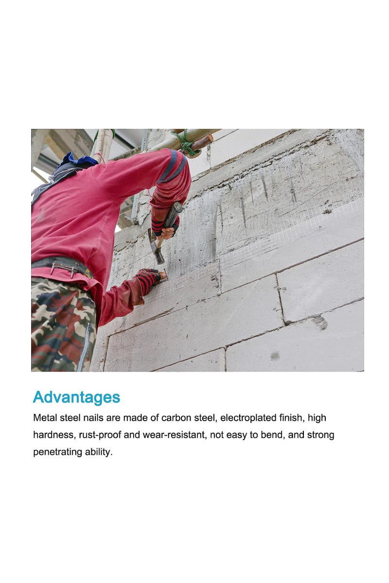 كرافت ماجيك جميع المسامير الأسمنتية (3 × 30 مم) - 35 قطعة، مسامير من الفولاذ الكربوني لصيانة المنزل وأعمال النجارة المنزلية - Image 5