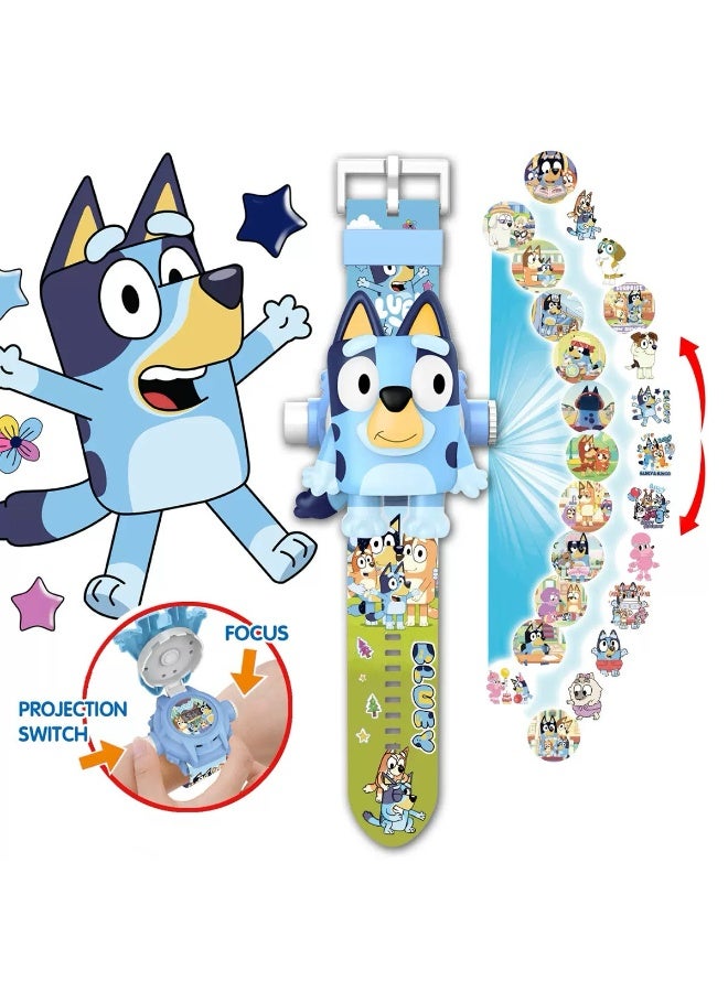 BLUEY Children's flip projection watch