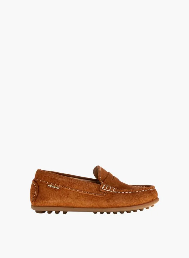بابلوسكي Boys' Solid Slip-On School Loafers