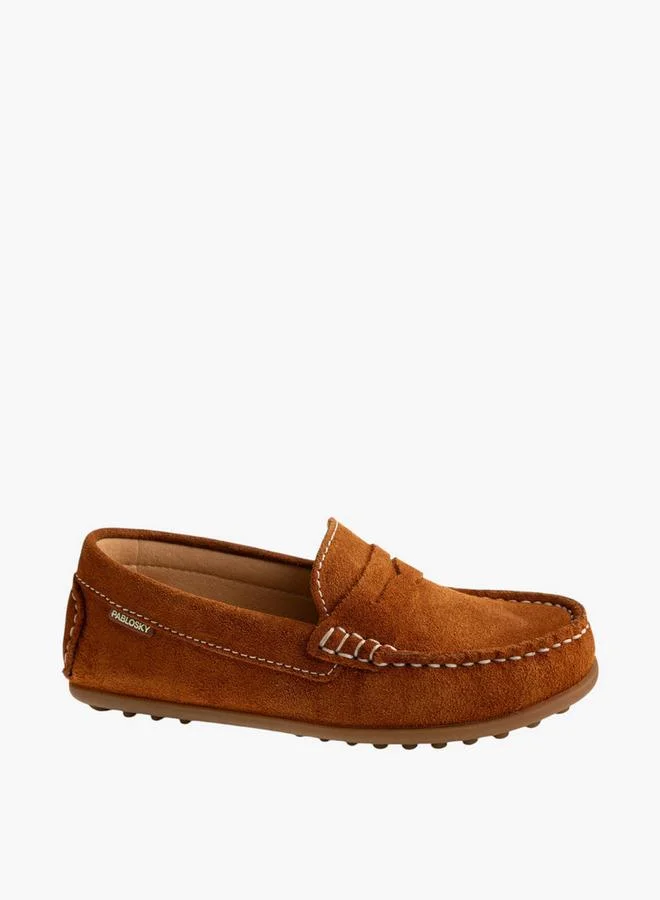 بابلوسكي Boys' Solid Slip-On School Loafers