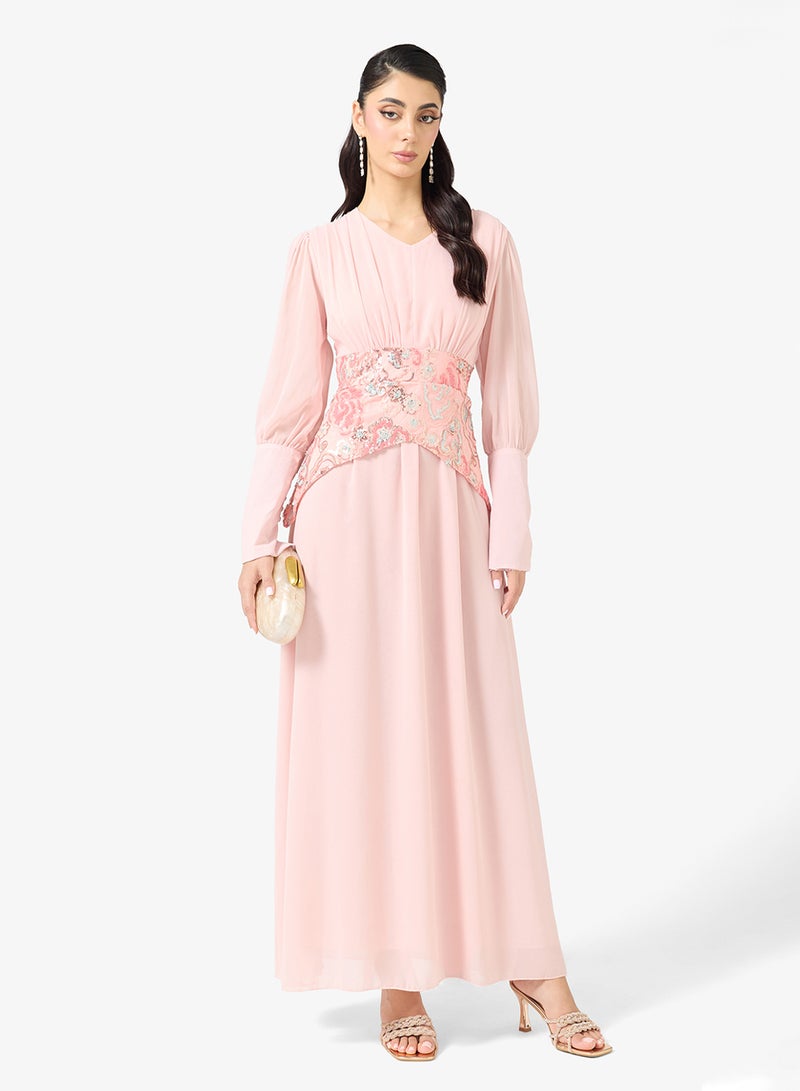 خزانة فستان بأكمام مكشكشة من الدانتيل - Image 4