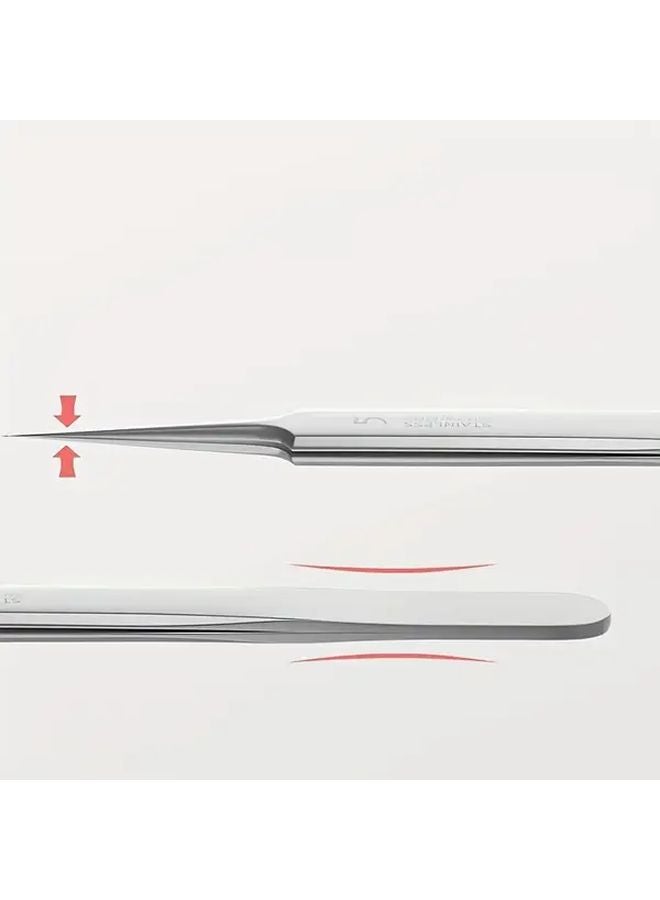 4pcs 5mm Stainless Steel Ultra Thin 0 1mm Precision Tweezers For Laboratory And Phone Repair - Image 5
