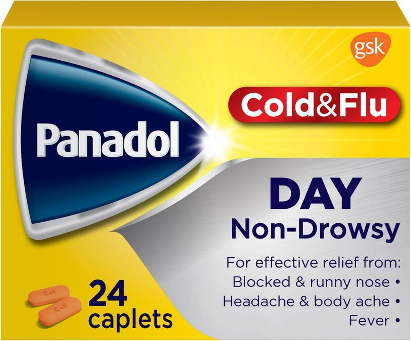 Panadol Day-time Non-Drowsy Cold and Flu 24-Tablets