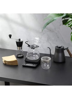 جسیسی V60 فنجان قهوة صب مجموعة ، مجموعة 7 قطعة بالتنقيط فلتر القهوة آلة مجموعة ، ومن ناحية صنع القهوة تركيبات عدة ، واحدة محمولة حقيبة السفر 57 * 16 * 27 سم  - Image 4