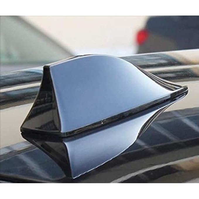 VIQILANY 5PieceLot Viqilany Shark Fin Antenna Am Fm Radio Signal Aerial Adhesive Tape Base Super Functional  Black - Image 4